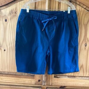 Men Hurley Ripstop blue elastic waist shorts size L - NWT